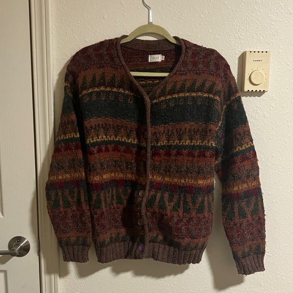 Cozy Multicolor Knit Cardigan - Picture 1 of 2